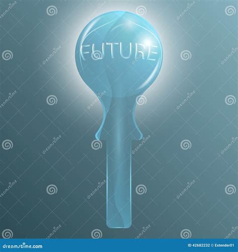 Future Prediction Crystal Ball Illustration Royalty-Free Cartoon