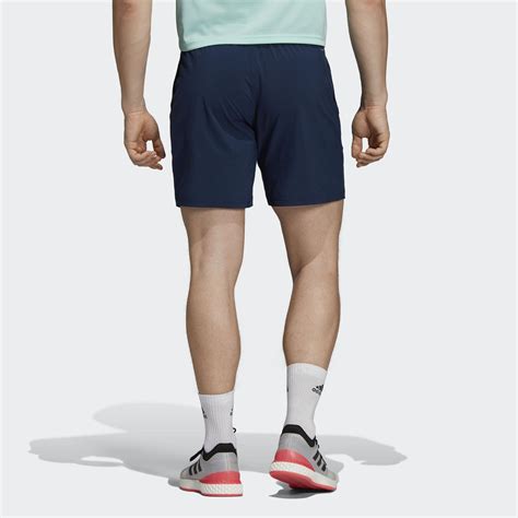 Adidas Mens Club Stretch Woven 7 Inch Tennis Shorts - Navy - Tennisnuts.com