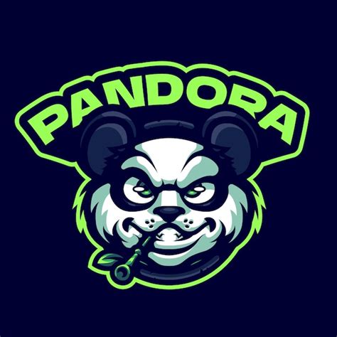 Modelo De Logotipo De Mascote Panda Fighter Para Neg Cios Esportivos E