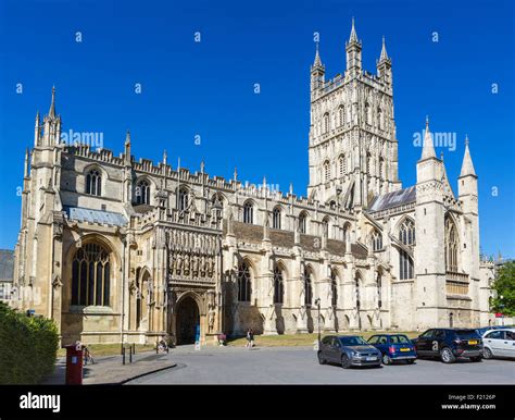 gloucester cathedral gloucester gloucestershire england uk stock