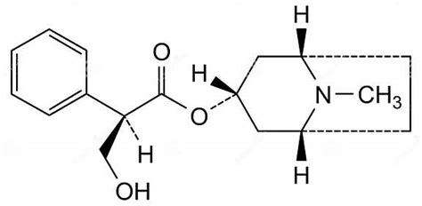Chemical Structure Of Atropine Drug Substance Stock Illustration