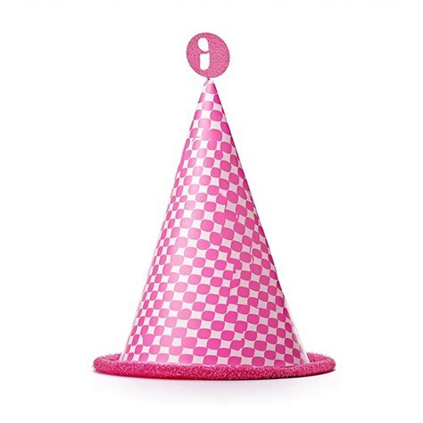 Premium Photo Pink Birthday Hat Isolated On Clear Background