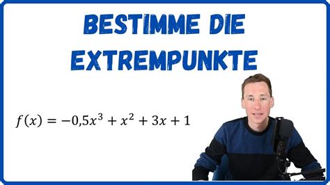 Extrempunkte Berechnen Analysis Ganzrationale Funktionen Youtube