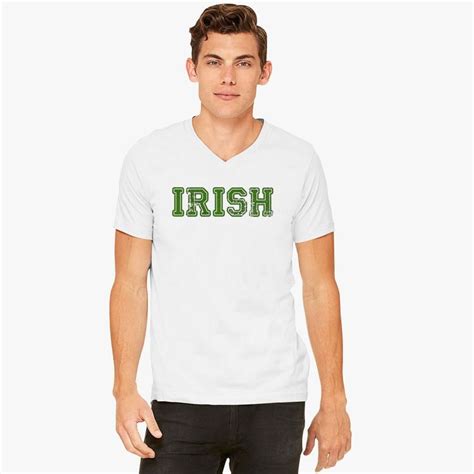 Irish V Neck T Shirt Customon