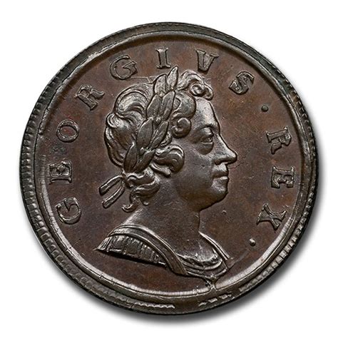 1717 Great Britain Half Penny George I Ms 63 Ngc Brown