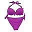 Eonar Damen Seitlich Gebunden Bikini Sets Abnehmbar Bademode Push Up Bikinioberteil Mit