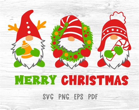 Christmas gnome svg files for cricut Christmas shirt designs | Etsy