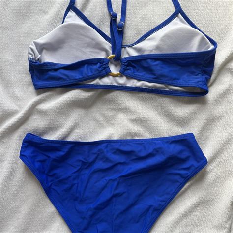 Royal Blue Bikini Set Never Worn Sticker Residue On Depop
