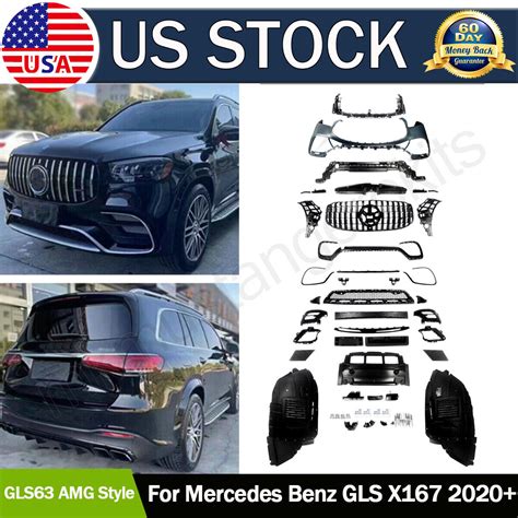 For MERCEDES BENZ GLS X167 GLS63 AMG 2020 2023 Rear Front Bumper Body