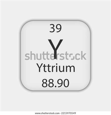 Yttrium Symbol Chemical Element Periodic Table Stock Vector (Royalty ...