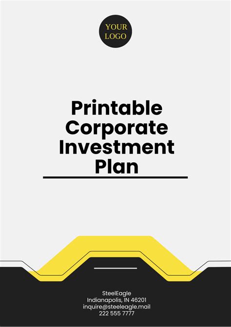 Free Printable Corporate Investment Plan Template to Edit Online