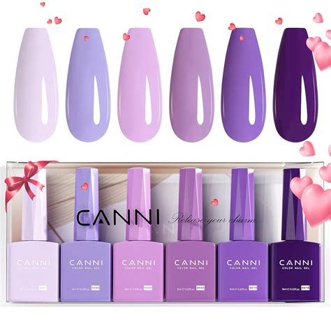 Amazon Canni Pcs Ml Hema Free Purple Gel Polish Dark Purple Gel