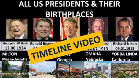 Birthplaces US Presidents Where Were All US Presidents Born List Of