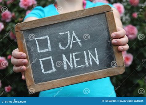 Ja Nein Stock Image Image Of Selection Message Female 106632055