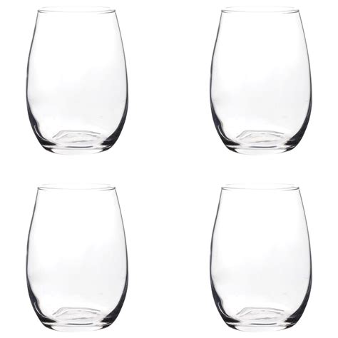 Gibson Home Barrow 4 Piece 19 Oz Stemless Wine Glass Set In Clear Nfm