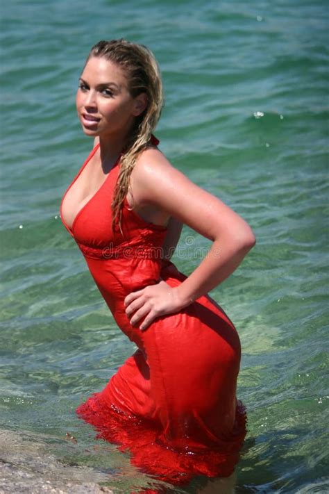 Sexy Blonde Meisje Met Natte Kleding Stock Foto Image Of Kleding Water 4960374