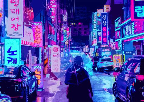 Seoul Night Life Poster Picture Metal Print Paint By Wilson De