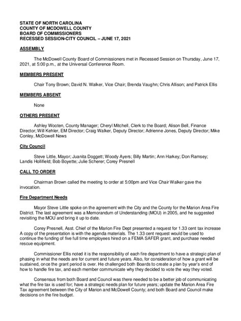 Fillable Online Mcdowell County North Carolina Fax Email Print Pdffiller