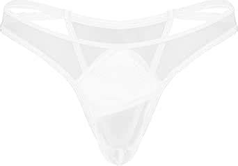 Freebily String Transparent Hommes sous vêtement Caleçon Bikini Tulle