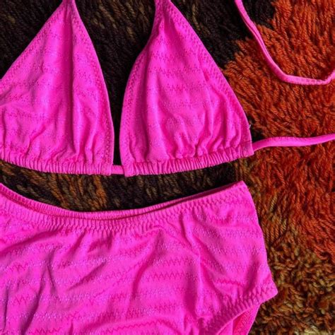 Vintage Deadstock S Pink High Waisted Bikini Gem
