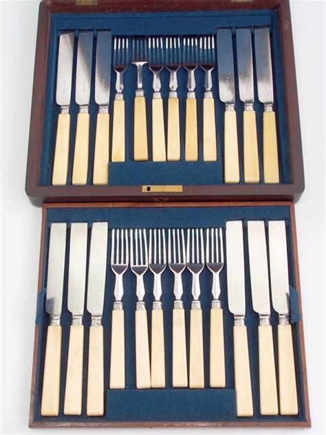Victorian 24 Piece Boxed Cutlery Set By Thomas Turner And Co Catawiki
