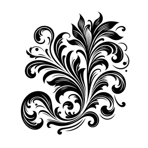 Black And White Floral Design 51782409 Vector Art At Vecteezy