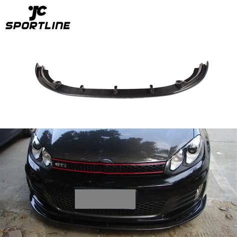 Mk6 Serat Karbon Bumper Depan Spoiler Untuk Volkswagen Golf 6 Vi Gti