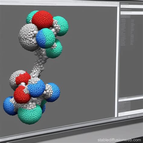 3d Protein Structure On Computer Screen Stable Diffusion Online
