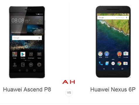 Phone Comparisons: Huawei Ascend P8 vs Huawei Nexus 6P