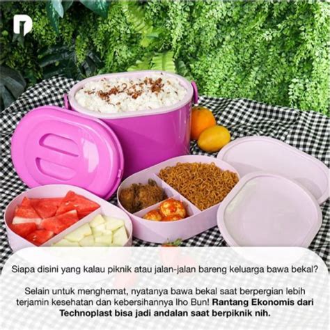 jual technoplas rantang  wadah makanan  piknik  makan