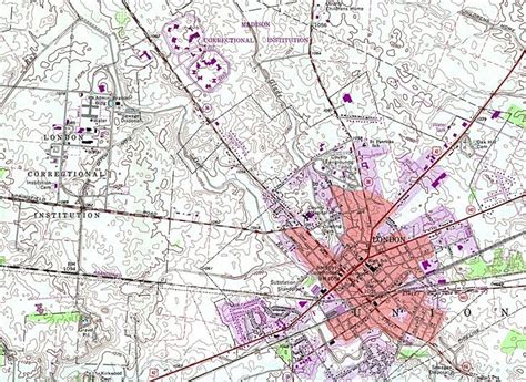 Topographic Map Map London