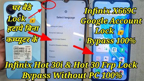 Infinix Hot 30i Frp Lock Bypass Android 12 Infinix Hot 30i X669C