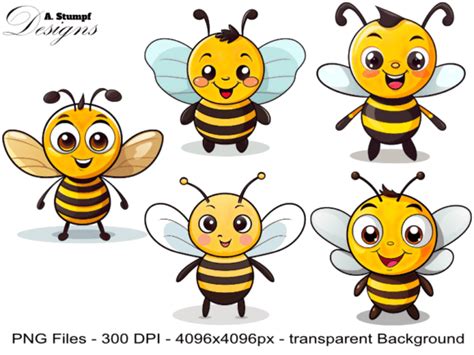 A Cute Bee Clip Art Graphic By Andreas Stumpf Designs · Creative Fabrica