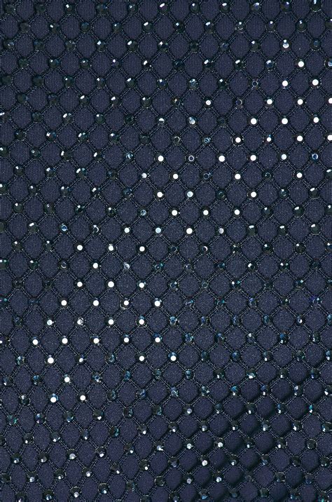 SIMKHAI Joelle Crystal Mesh Triangle Bikini Top In Midnight FWRD