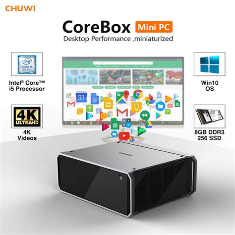 CHUWI Super Mini PC CoreBox Intel Core I5 8GB RAM 256GB ROM 2.4G/5G ...