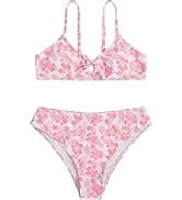 Amazon Cozyease Girls Piece Swimsuit Tropical Print Bikini Bathing Suit With Shorts