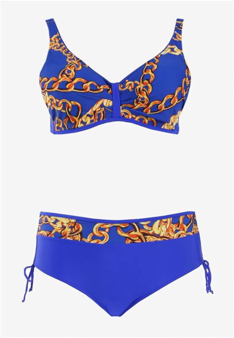 Niebieskie Bikini Z Nadrukiem W A Cuchy Cathanta Renee