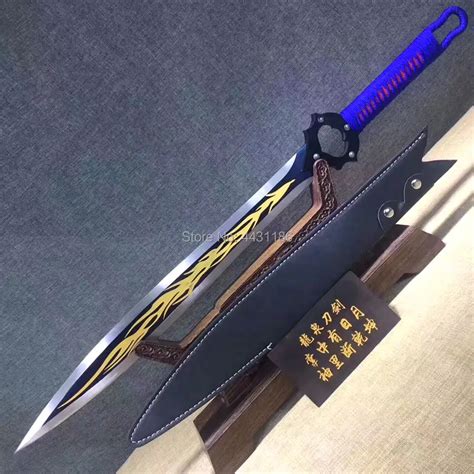 Уникальный король меч катана Double Edge острые высокомарганцовистой ...
