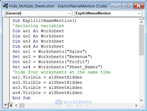 Excel Vba Hide All Worksheets