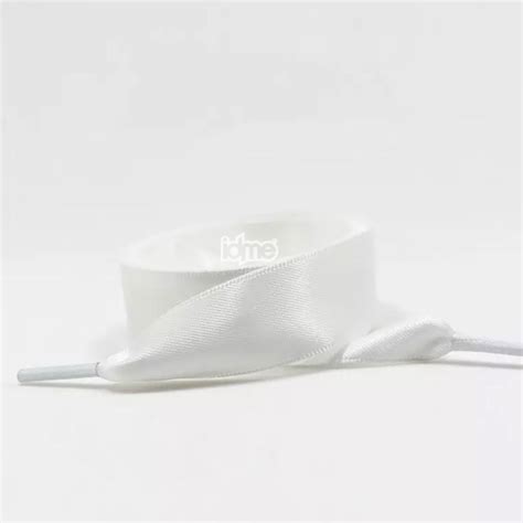 White Satin Ribbon Shoe Laces L Shoelaces For Shoes And Trainers