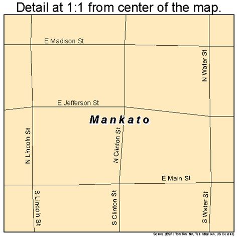 Mankato Kansas Street Map 2044300