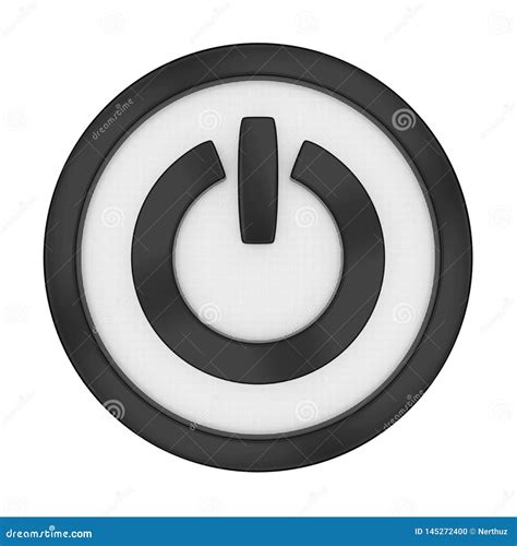 Power Button Symbol Isolated Stock Illustration - Illustration of white ...