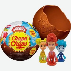 Шар шоколадный Chupa Chups с игрушкой-сюрпризом 20г в ассортименте в ...