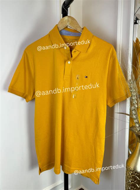 Tommy Hilfiger Yellow Polo Shirt Aandb Imported Uk