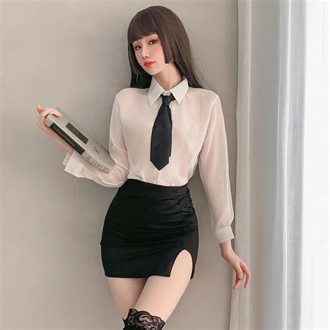 Perspective Teacher Suit Outfit Sexy Hot Erotic Overalls Fantasias Femme Costume Secretary
