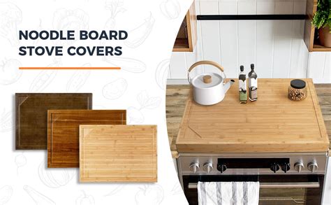 Noodle Board Stove Cover Acacia Wood Stove Top Covers For Electric Stove And Gas