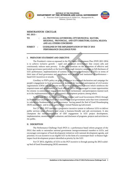 Pdf Memorandum Circular Dilg Department Of The Dilg Gov Ph Pdf