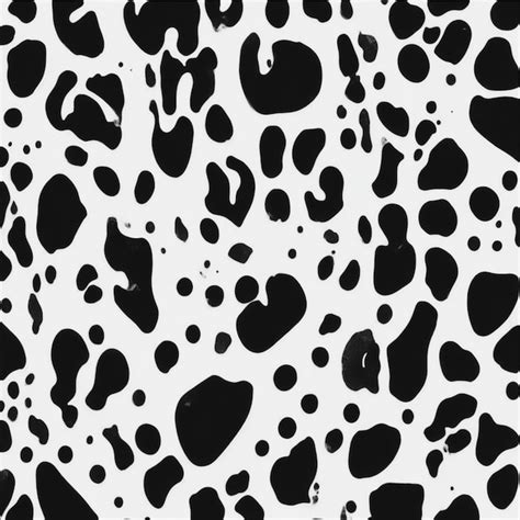 Premium Ai Image Vector Cow Skin Texture Black And White Print Marks