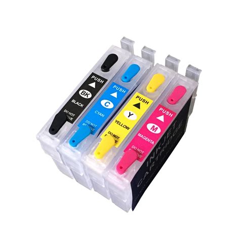 4 Pcs T1241 Refillable Ink Cartridge For Epson Stylus Nx125 Nx420 Nx430