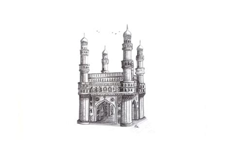 Charminar Pencil Sketch